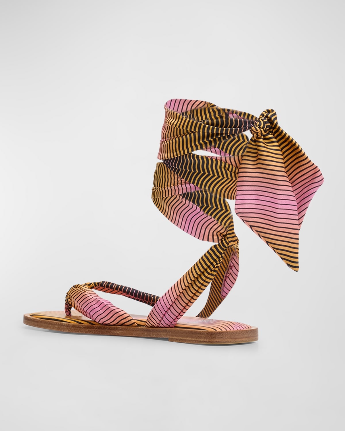 Nilo Du Desert Ankle-Wrap Red Sole Sandals - 3