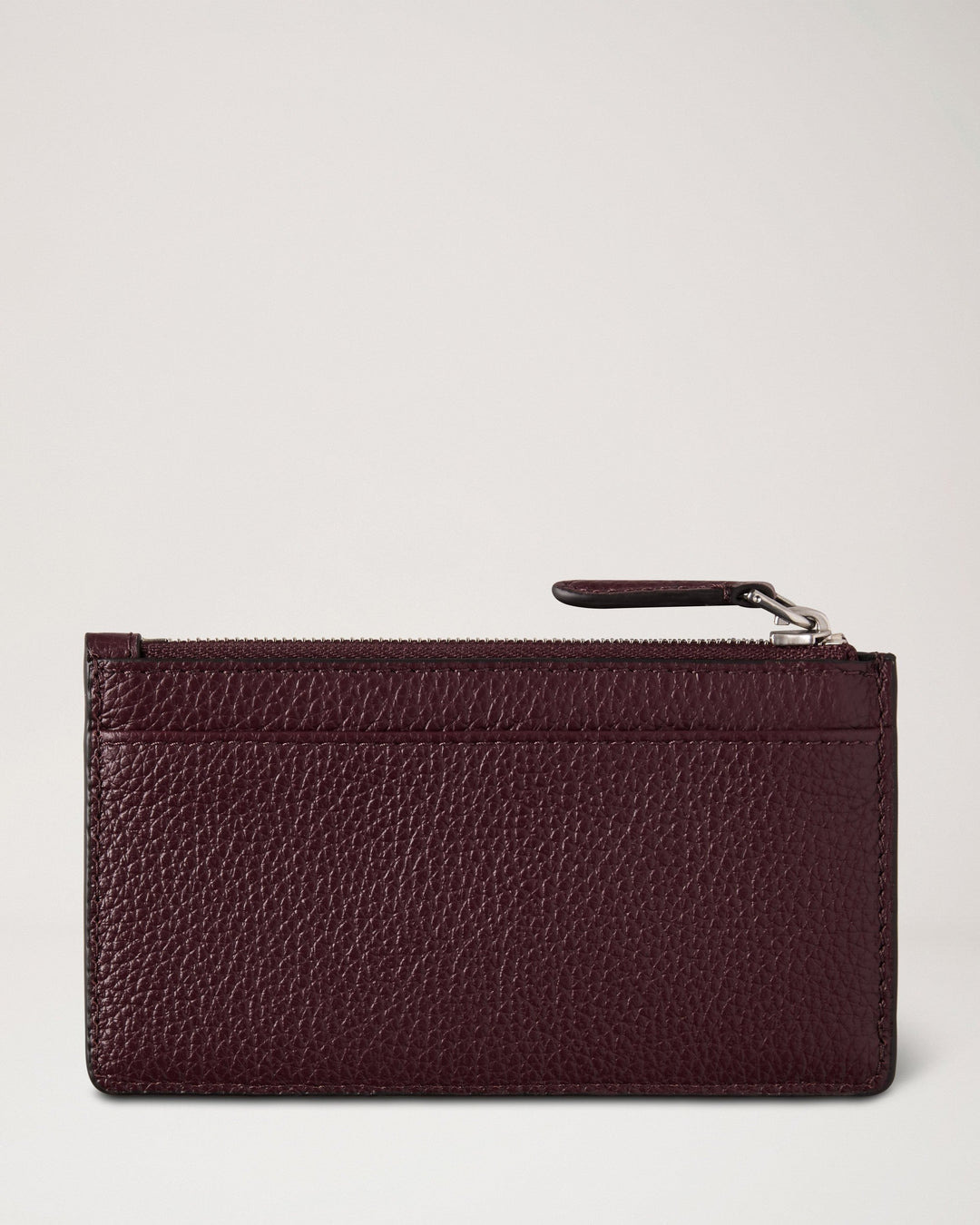 Continental Zipped Long Card Holder Black Cherry Small Classic Grain - 3