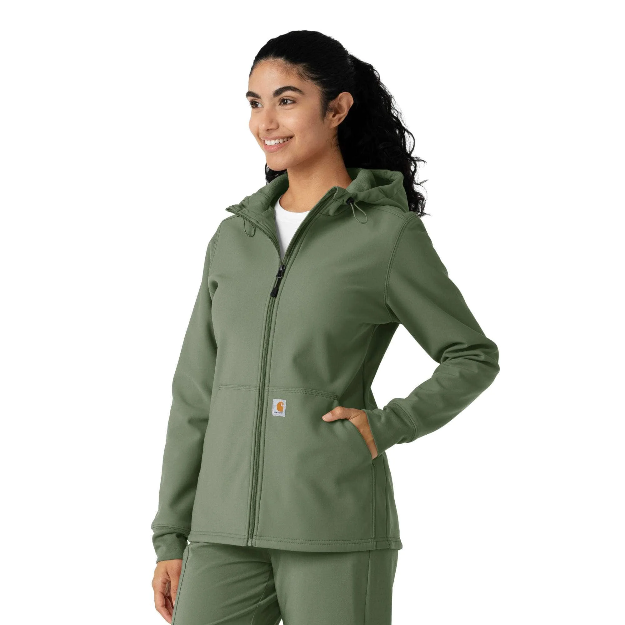 Women's Bonded Fleece Scrub Hoodie - 1