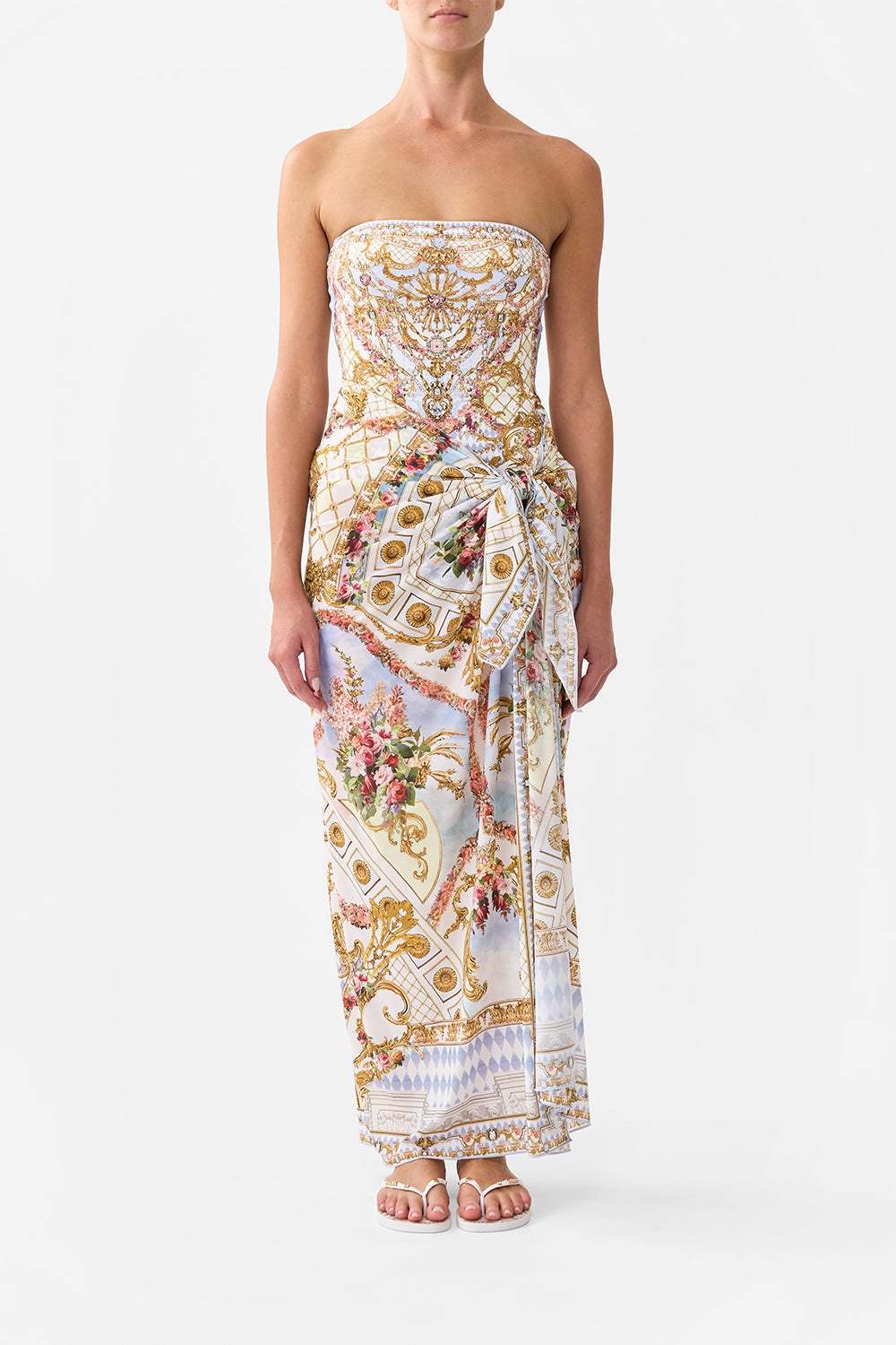 STRAPLESS EYELET TIE ONE PIECE - 7