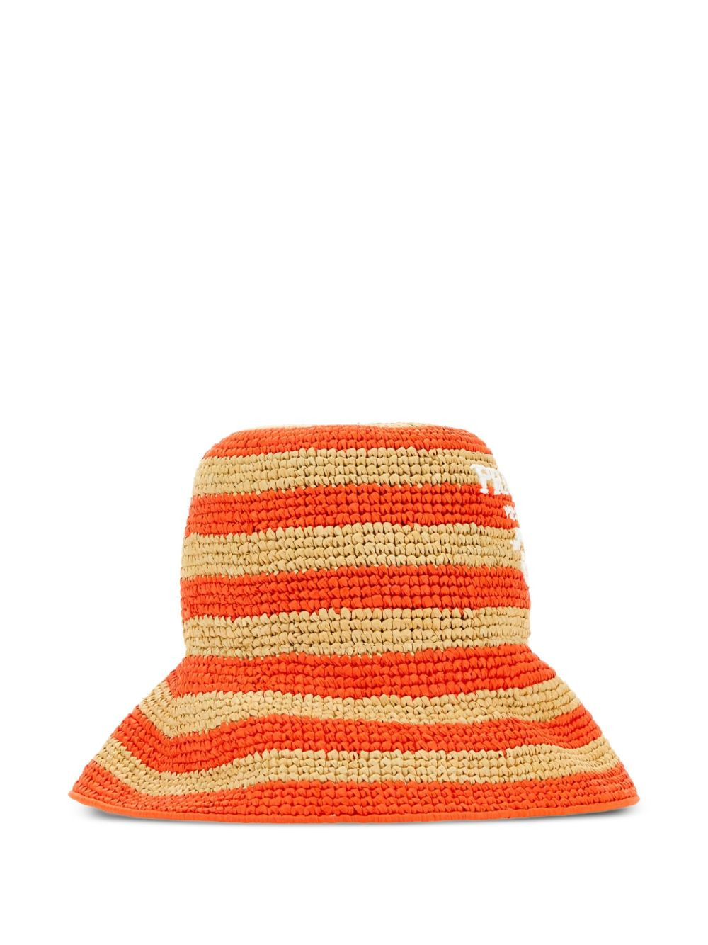 striped raffia bucket hat - 1