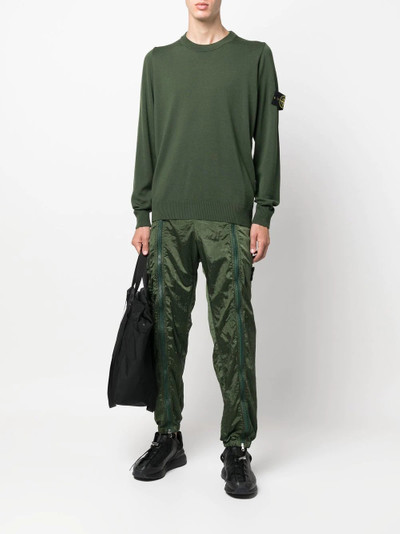 Stone Island zipped technical fabric trousers outlook