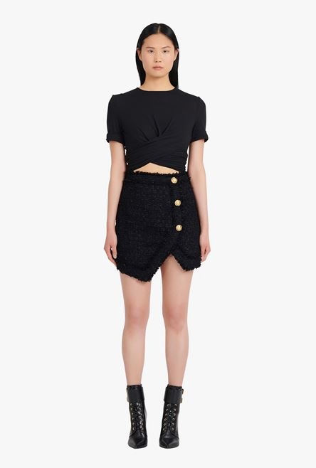 Black tweed skirt - 4