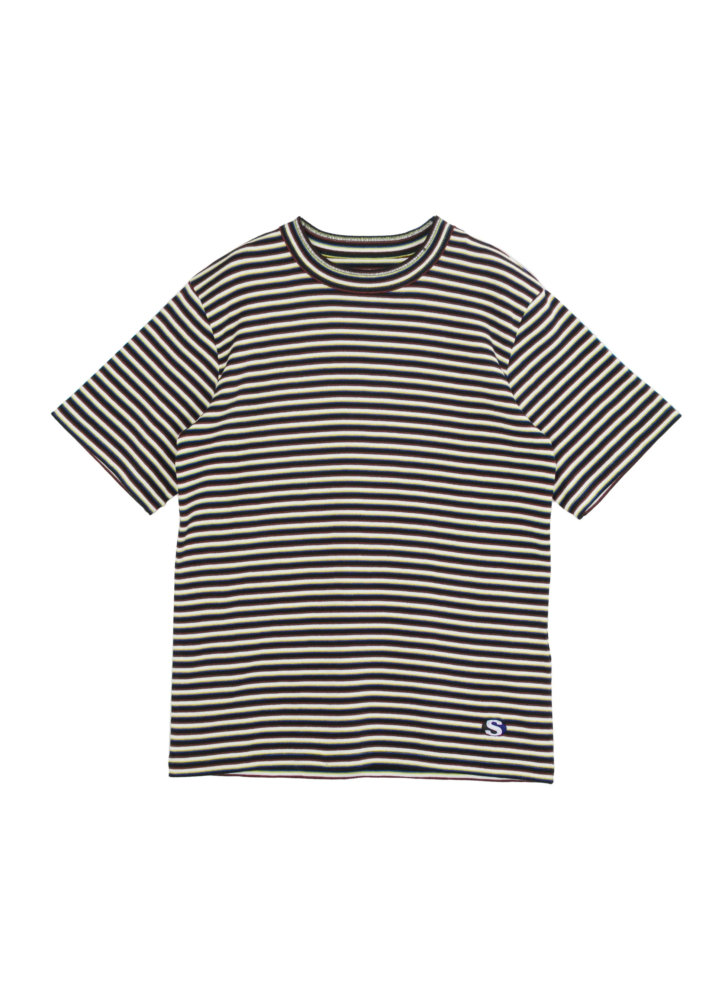 Stripe Cotton Rib T-Shirt - 1