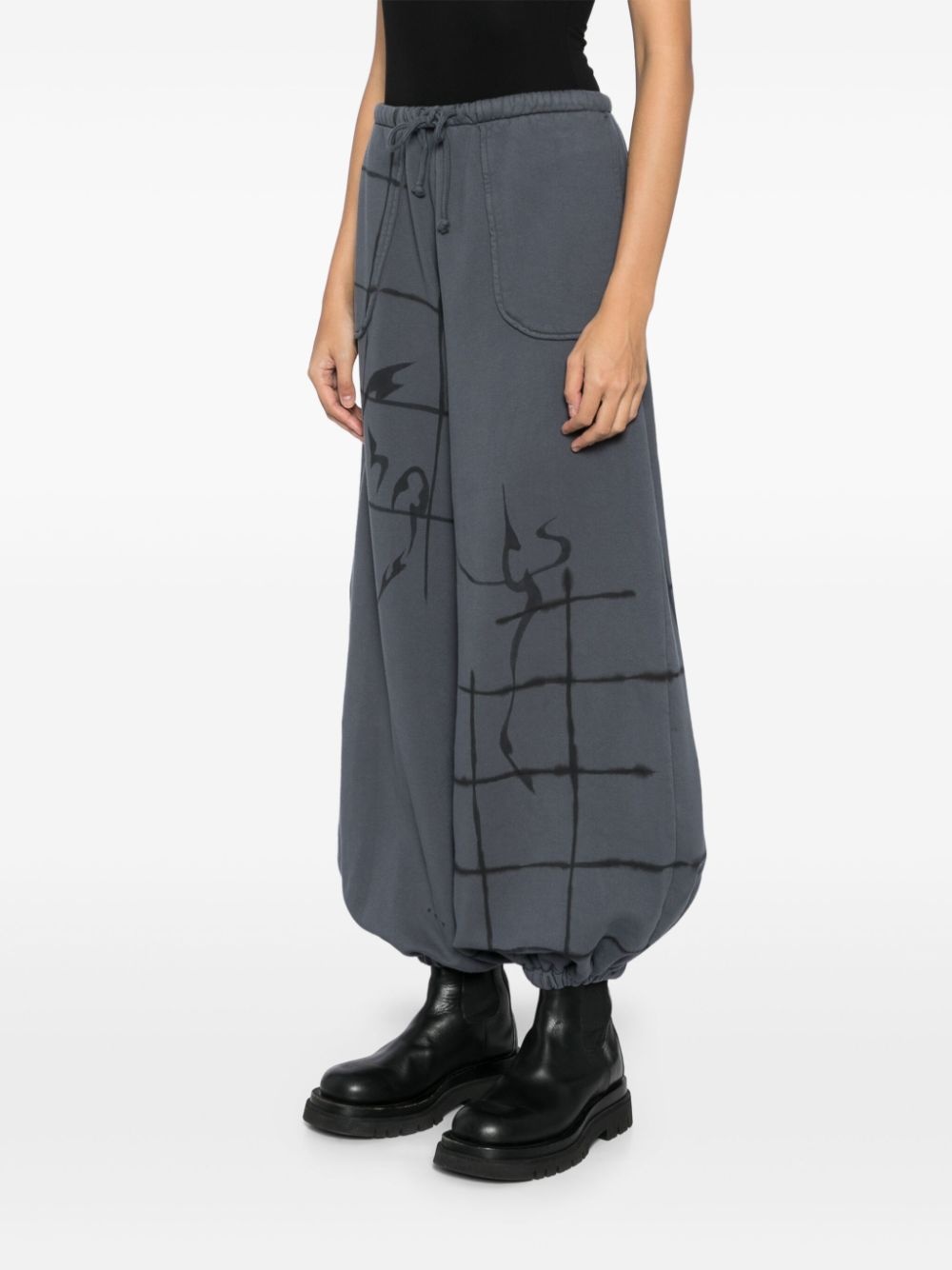 graphic print track pants - 3