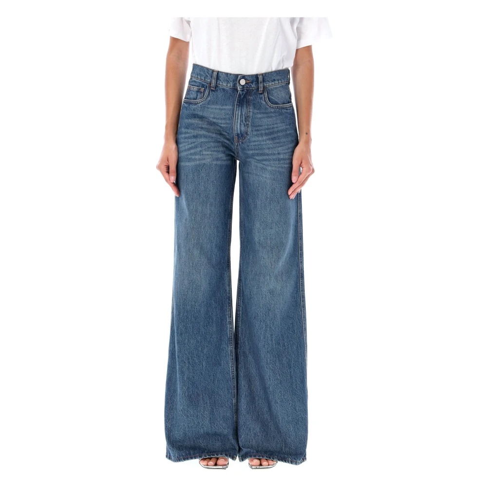 デニム・ジーパン Coperni COPP95252 Jeans Wide leg denim pant Wide Leg Denim Jeans (COPP95252-BLUE)