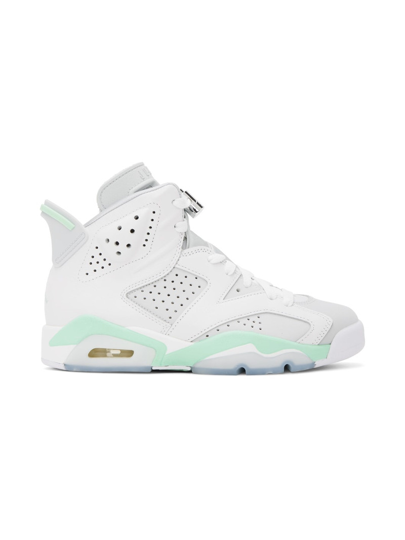 Grey & White Air Jordan 6 Retro Sneakers - 1