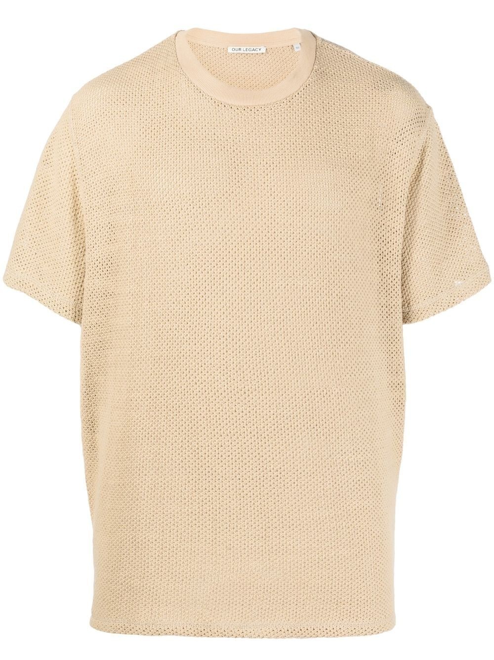 crew-neck knitted T-shirt - 1