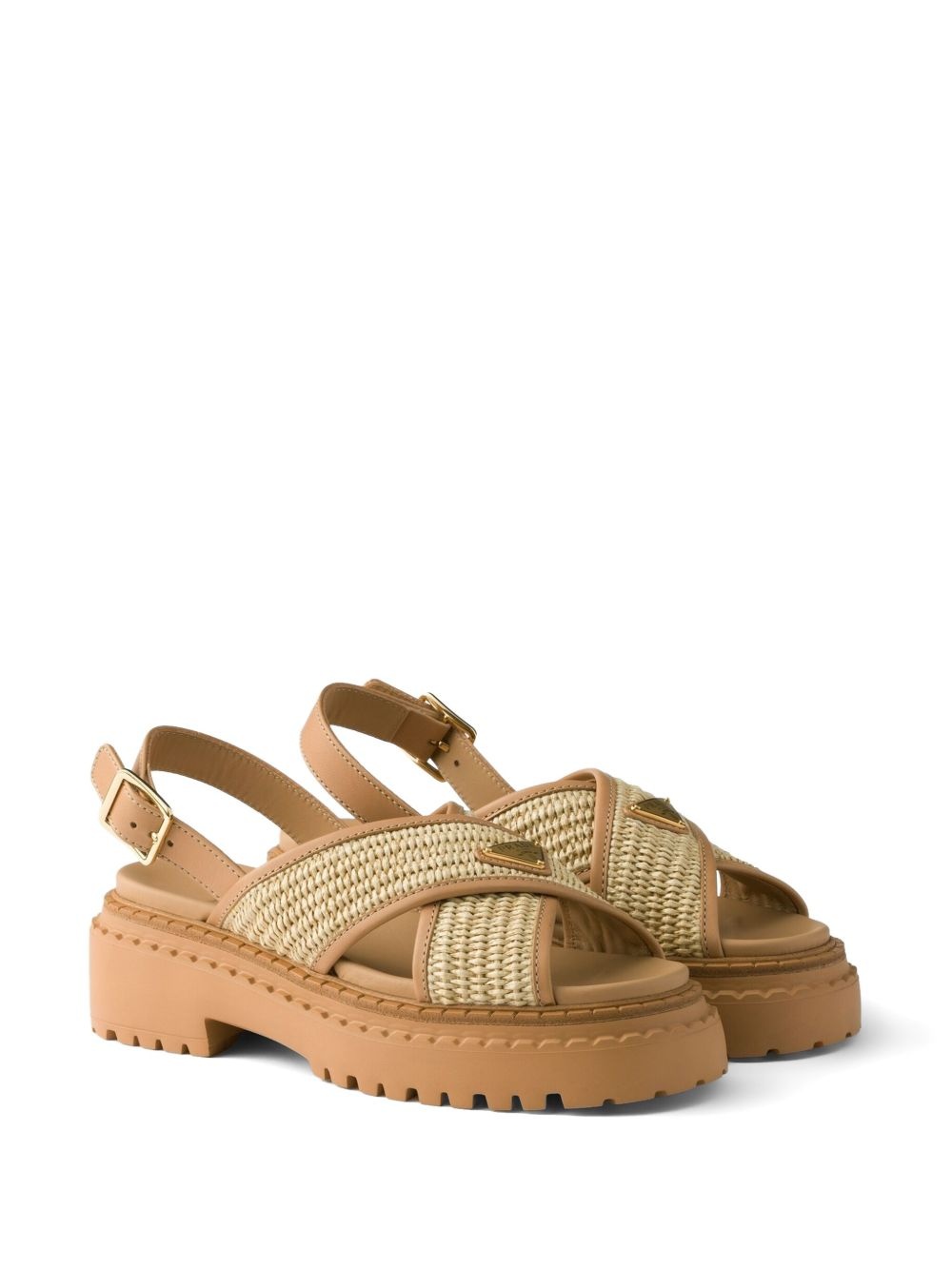 cross-strap platform sandals - 2