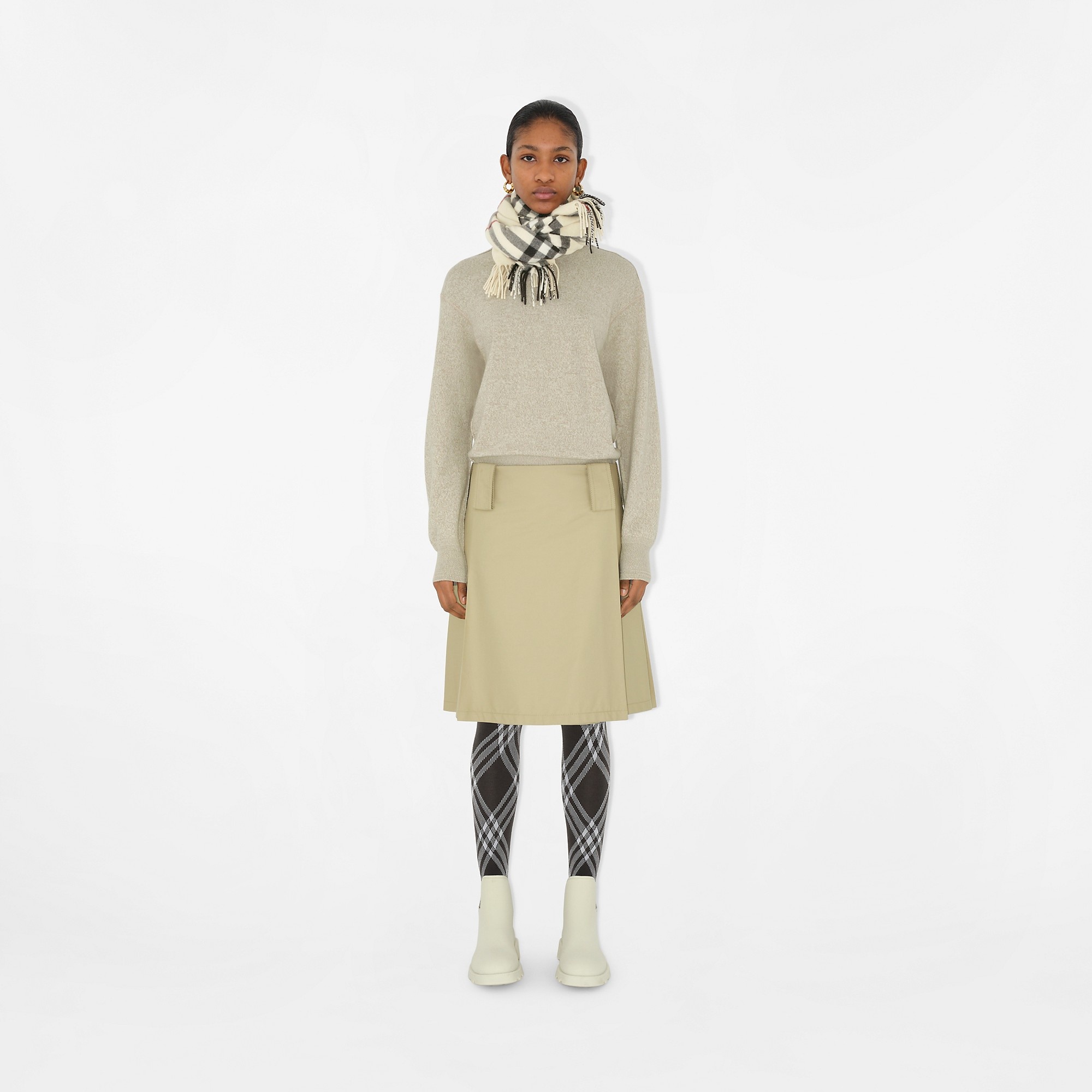 Check Cashmere Scarf - 2