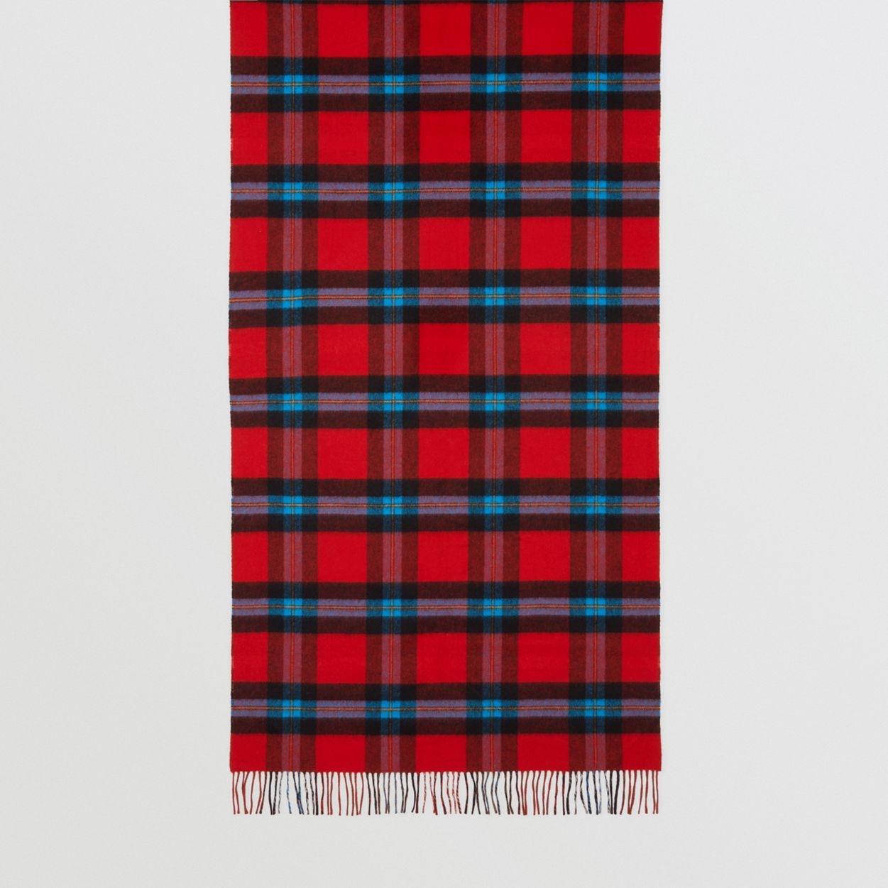 Reversible Contrast Check Cashmere Scarf - 6