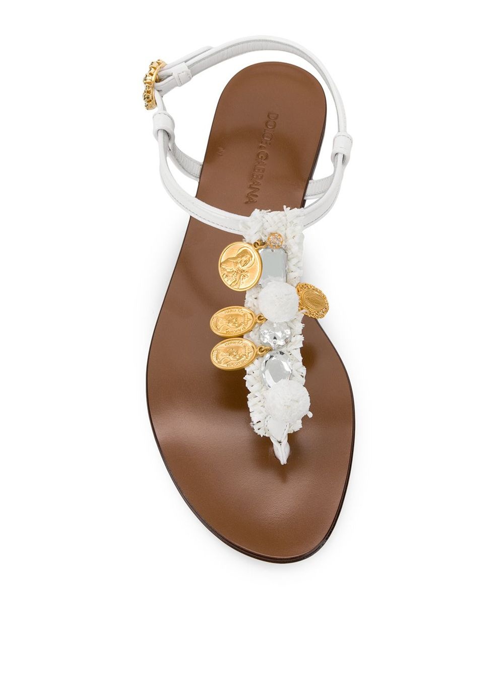 coin embellished sandals - 4