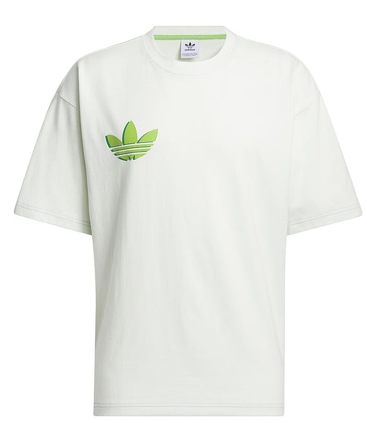 adidas Originals Casual Graphic T-Shirt 'White Green' IT4988 - 1