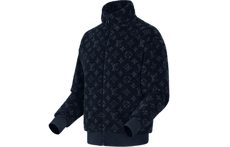 LOUIS VUITTON LV Monogram Jacquard Fleece Zip-Through Jacket Blue 1A8ECV - 3