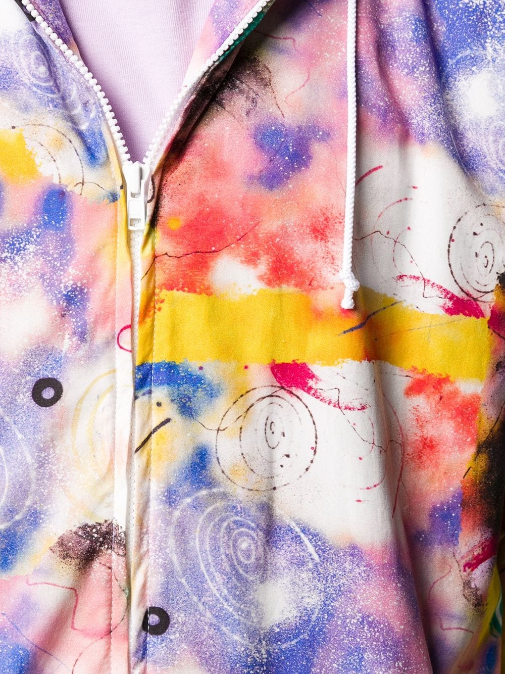 tie-dye drawstring hoodie - 5