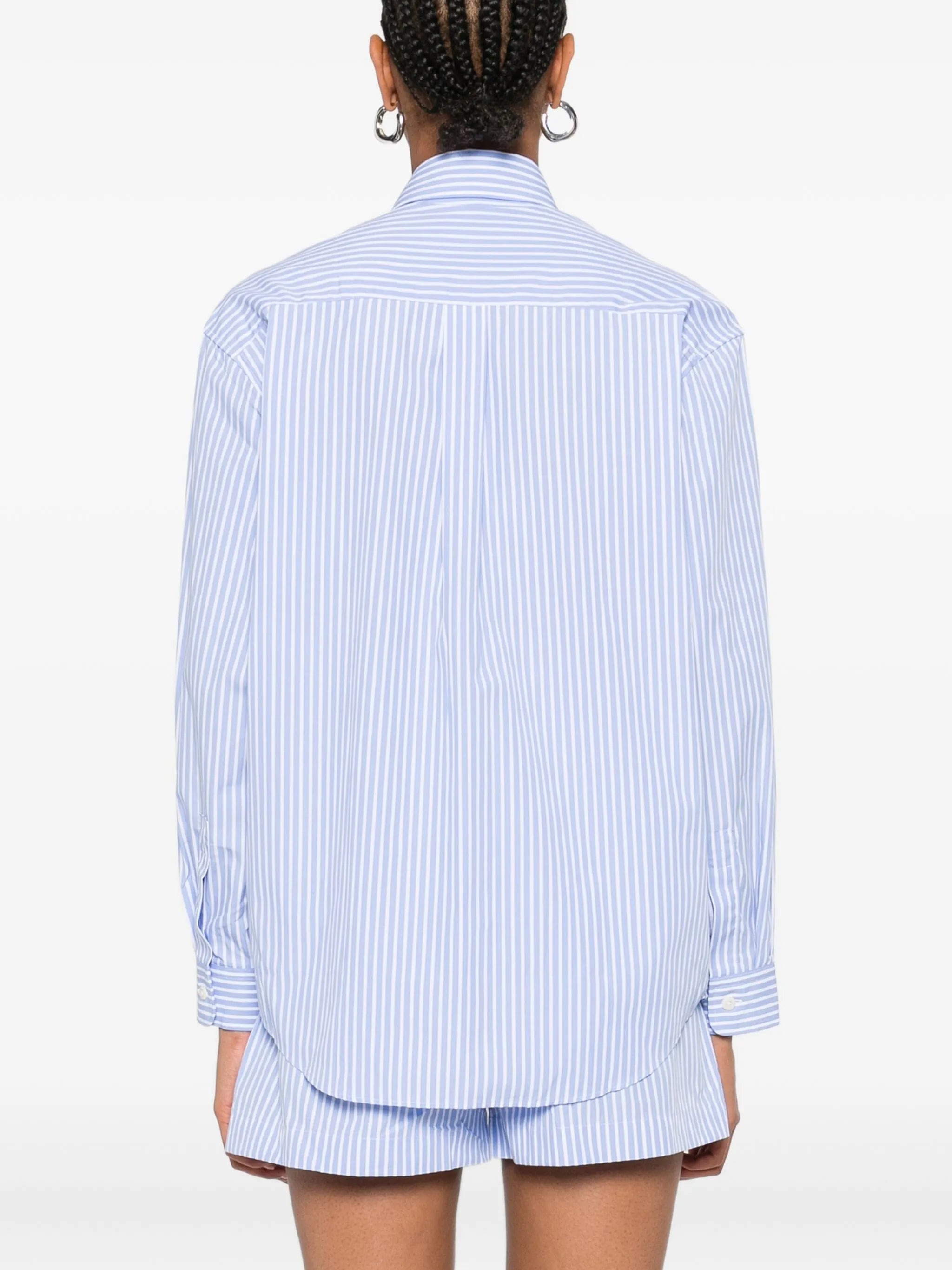 Sporty & Rich Striped Embroidered Shirt - 3
