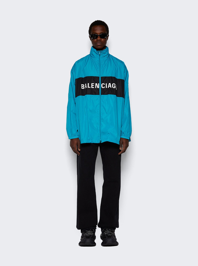 BALENCIAGA Logo Jacket Turquoise outlook
