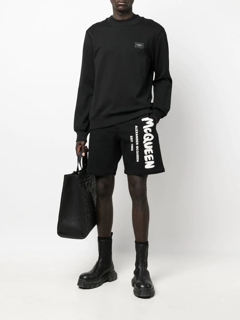 Alexander McQueen logo-print shorts outlook
