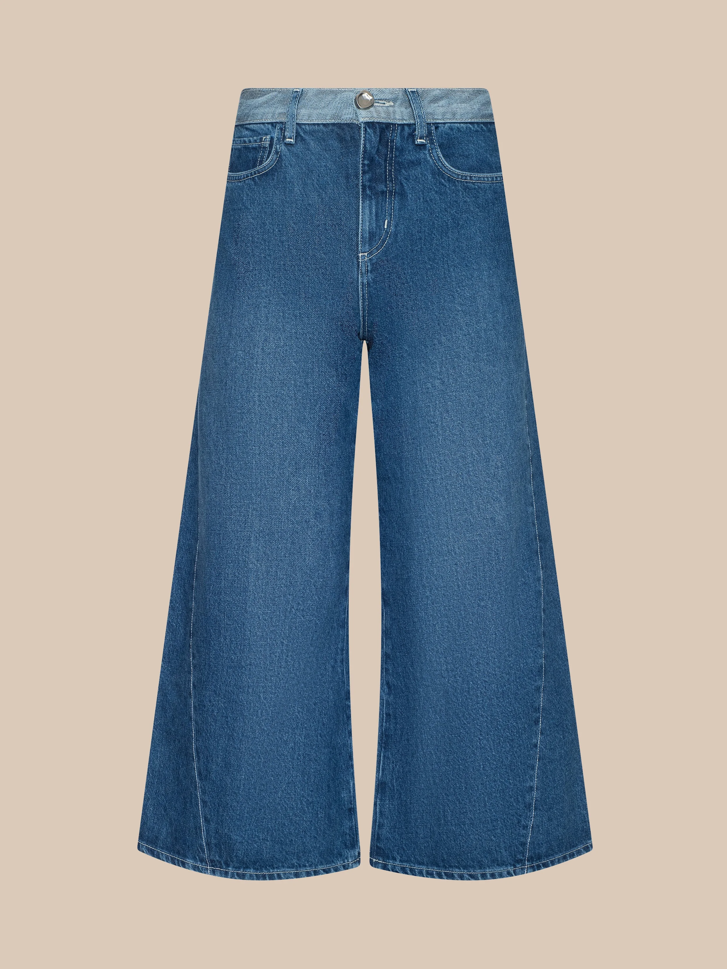 Bronte Cropped Wide-Leg Jean - 1
