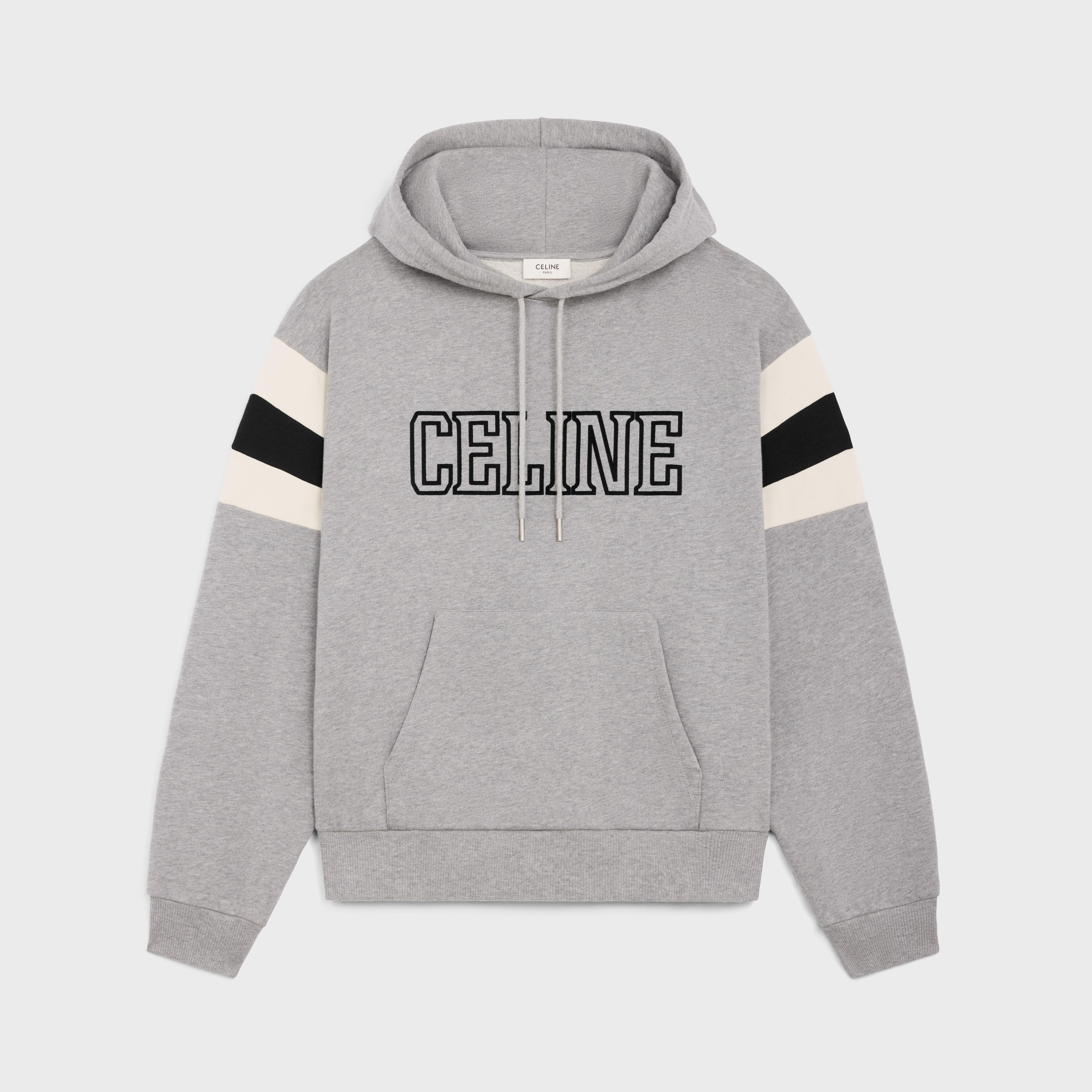 loose celine hoodie in cotton fleece - 1