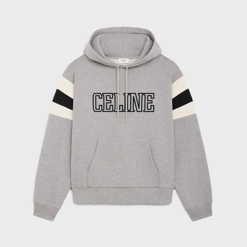 loose celine hoodie in cotton fleece 1