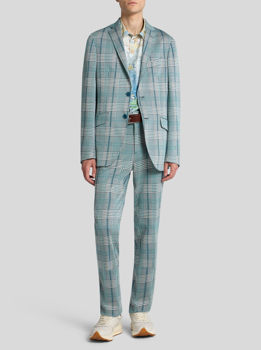 GLEN PLAID JERSEY BLAZER - 3