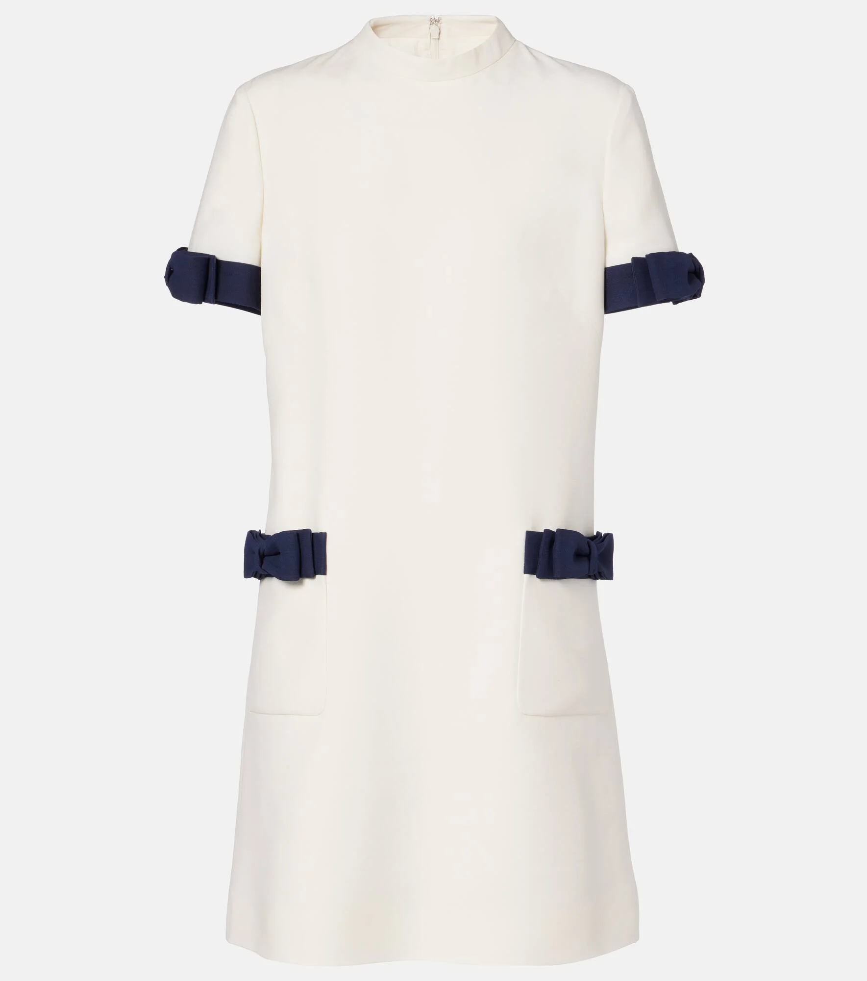 Crepe Couture bow-detail minidress - 1