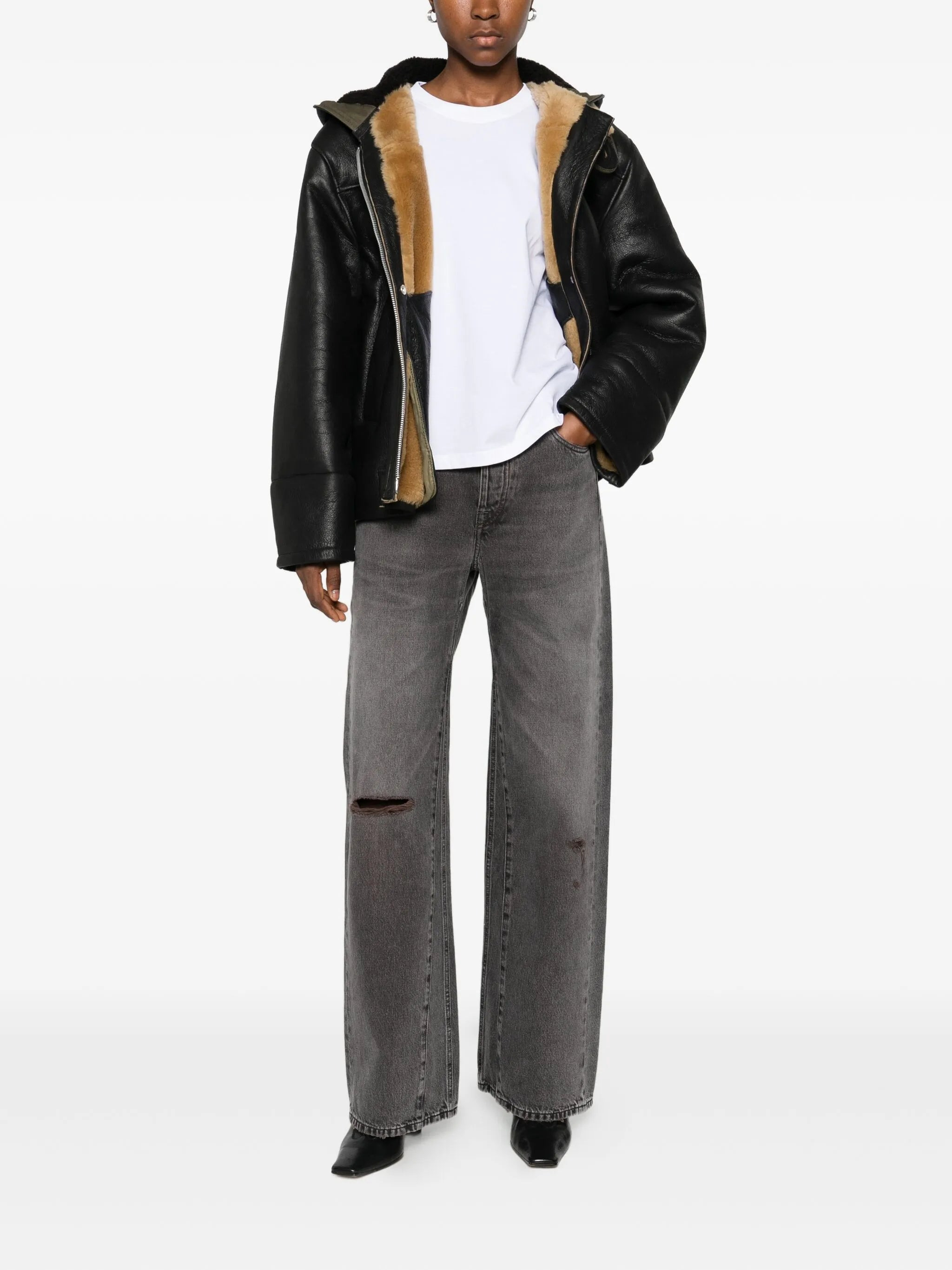 Our Legacy Hooded Shearling Jacket - 5