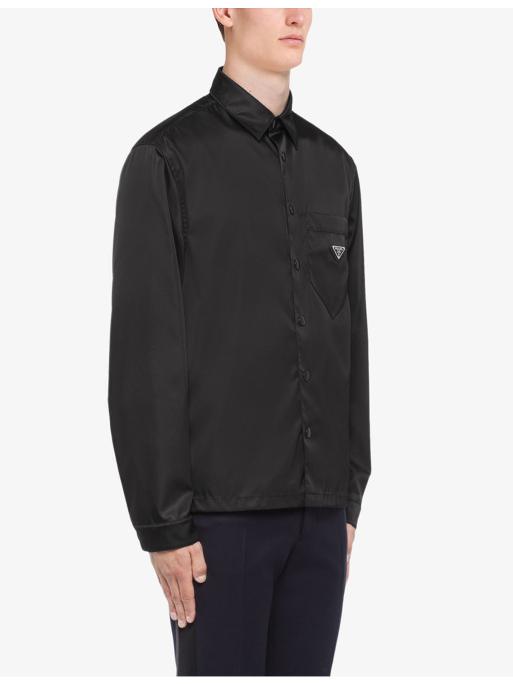 Re-Nylon brand-plaque recycled-polyamide shirt - 3