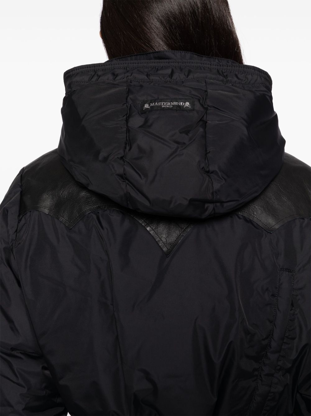 panel embroidered-logo padded jacket - 5