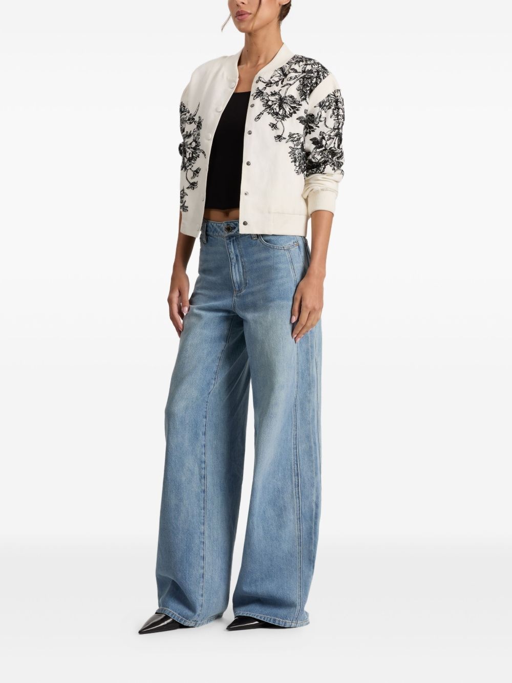 Keri floral embroidered bomber jacket - 3