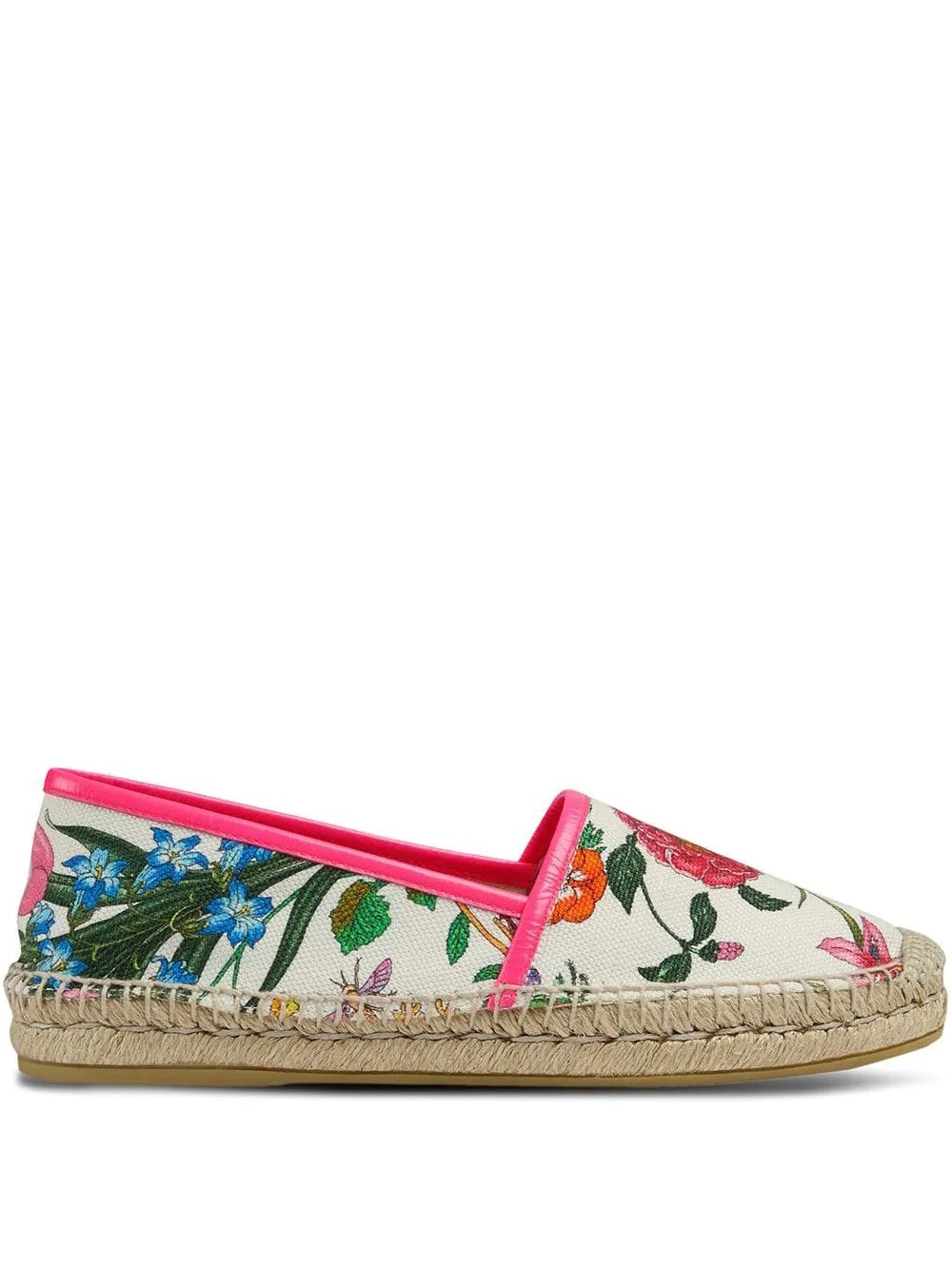 Flora print canvas espadrilles - 1