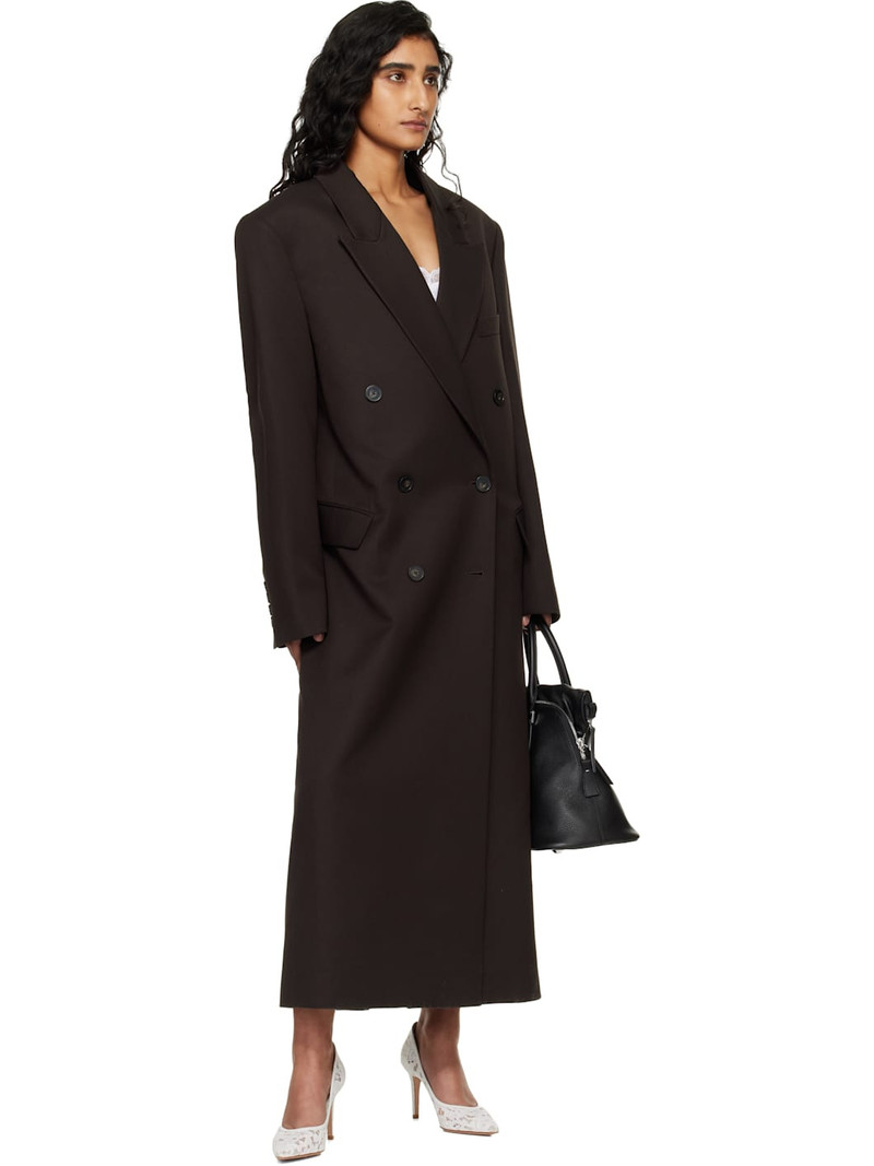 The Frankie Shop Brown Jane Long Coat outlook