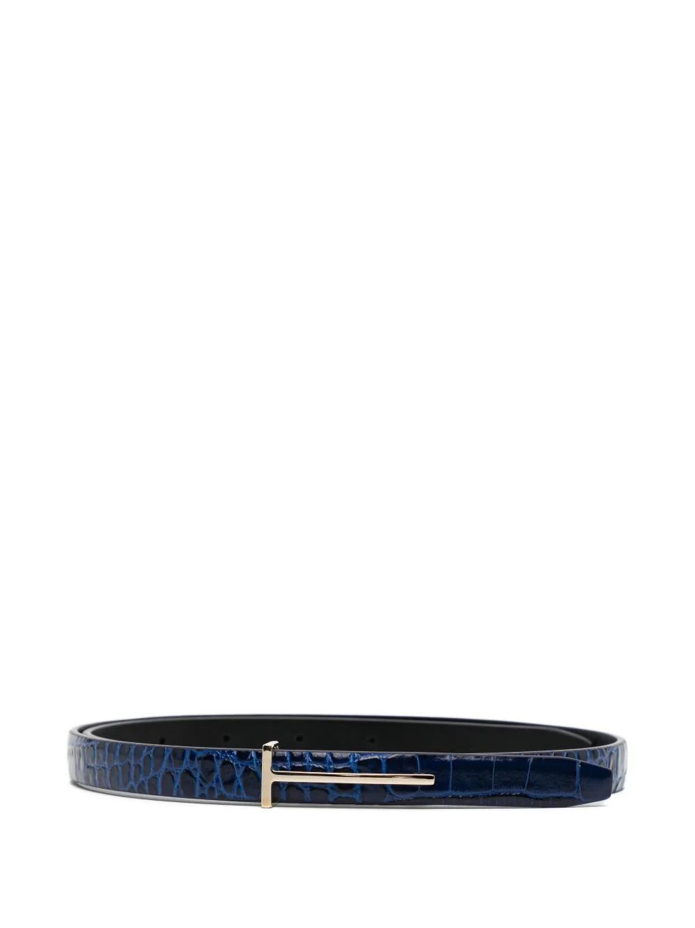 crocodile-effect buckle belt - 1