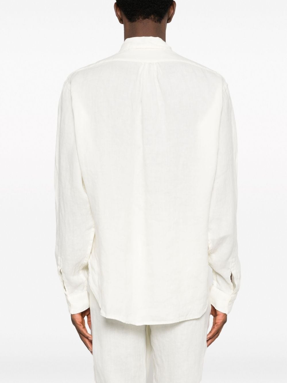 button-up linen shirt - 4