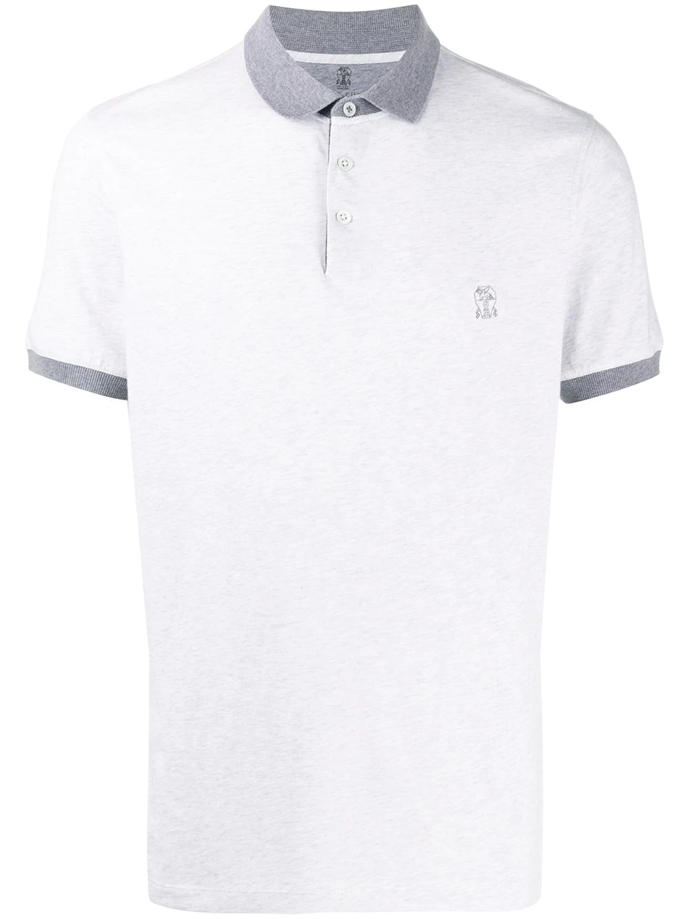 logo embroidered polo shirt - 1