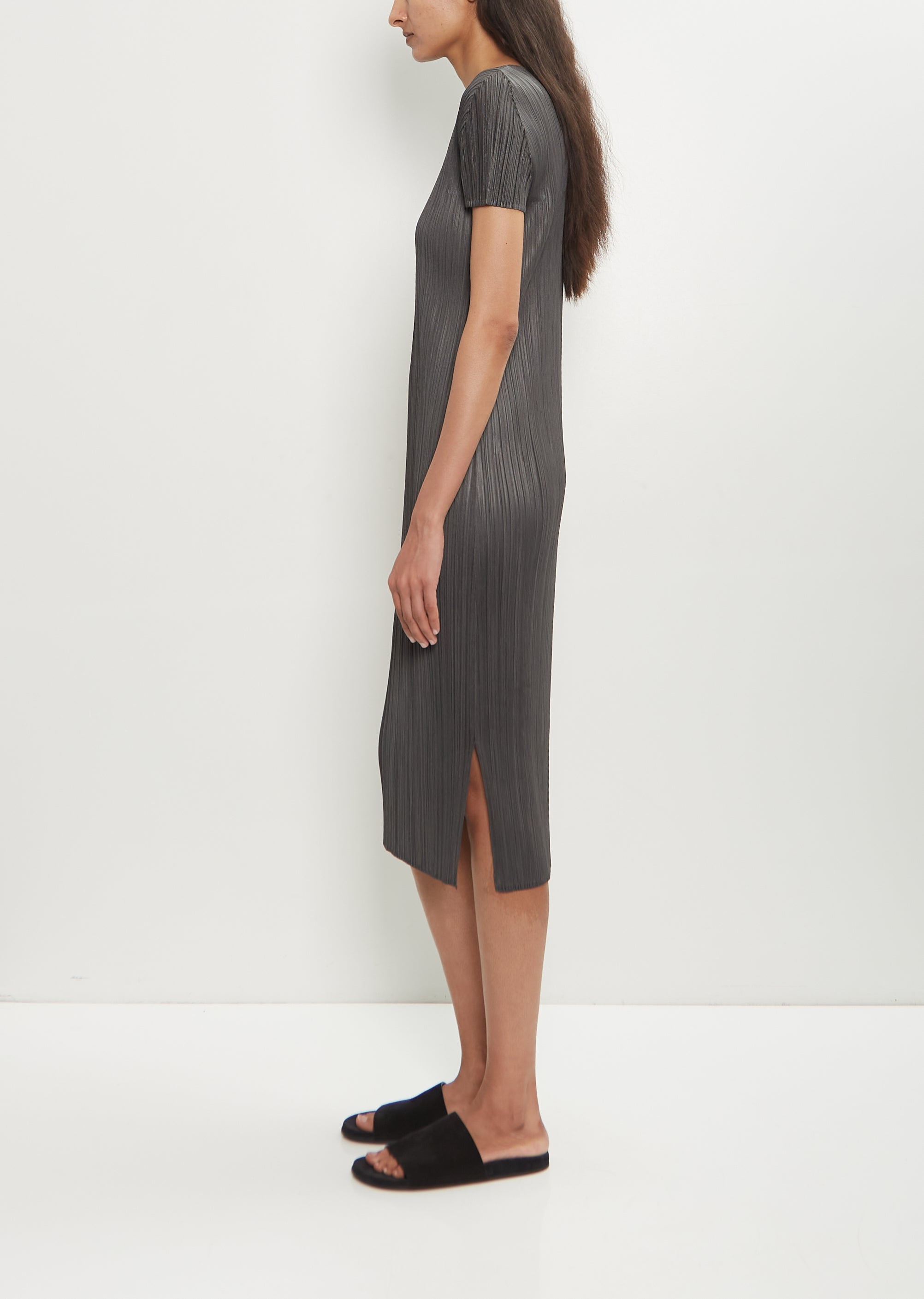 Short Sleeve Midi Dress - 2