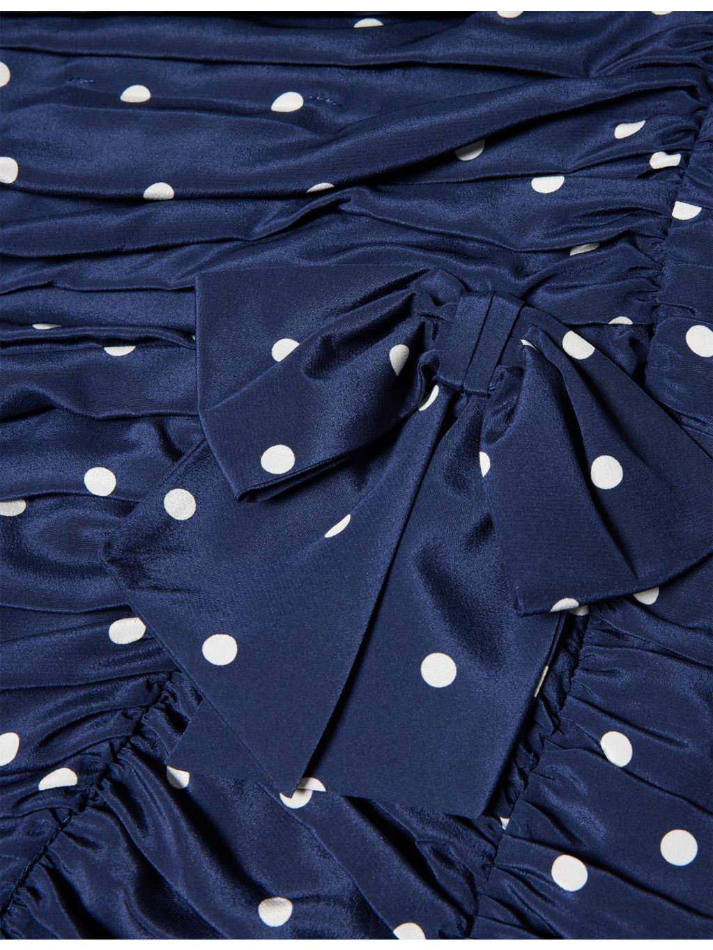 Polka-Dot Draped Woven Mini Dress - 7