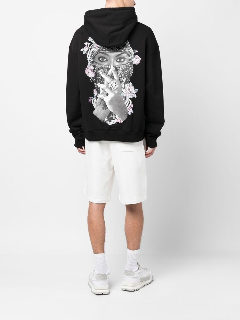 ih nom uh nit graphic-print longsleeved cotton hoodie outlook