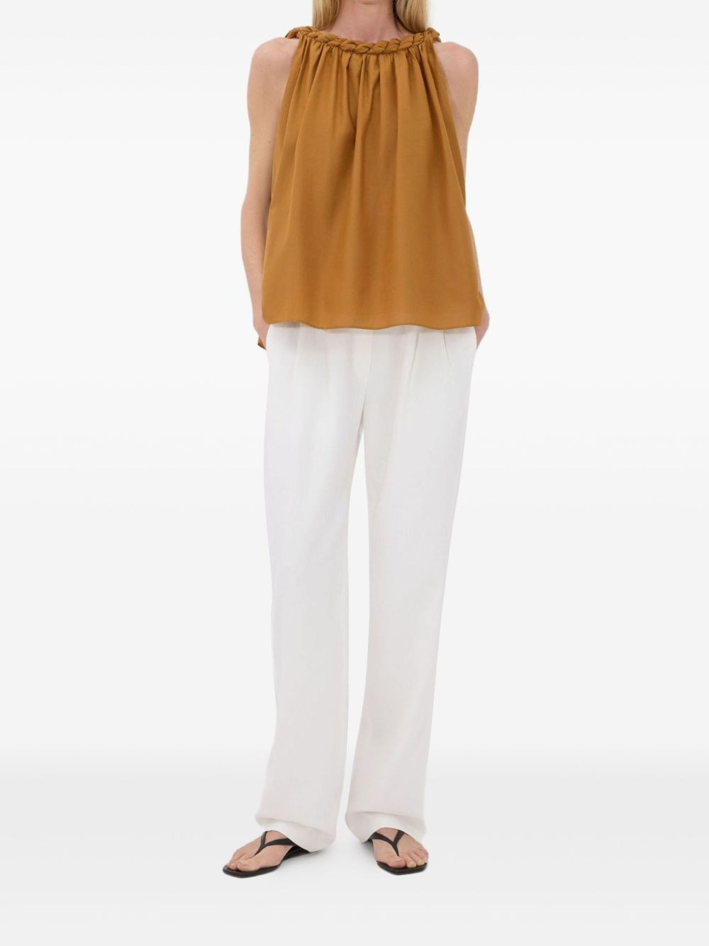 Garino braided-neck top - 2