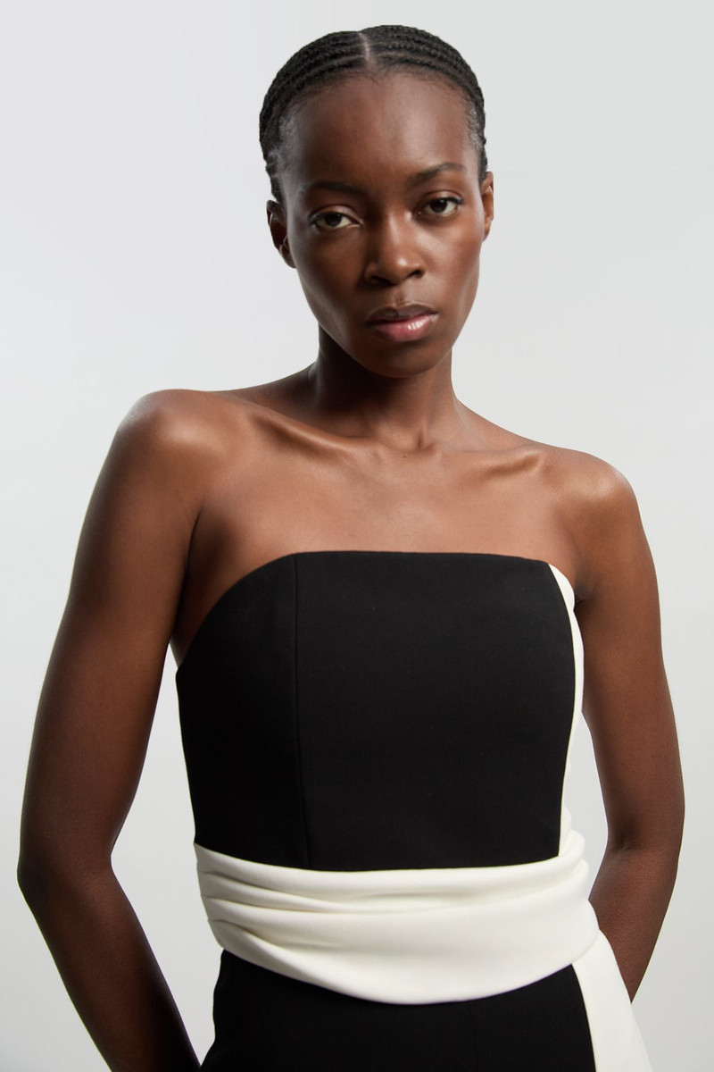 KAREN MILLEN Soft Tailored Bandeau Jumpsuit outlook