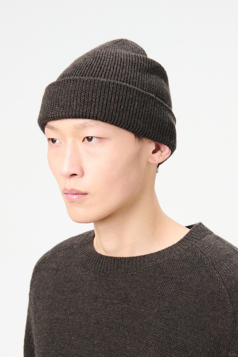 Our Legacy Knit Hat University Brown Rustic Merino outlook