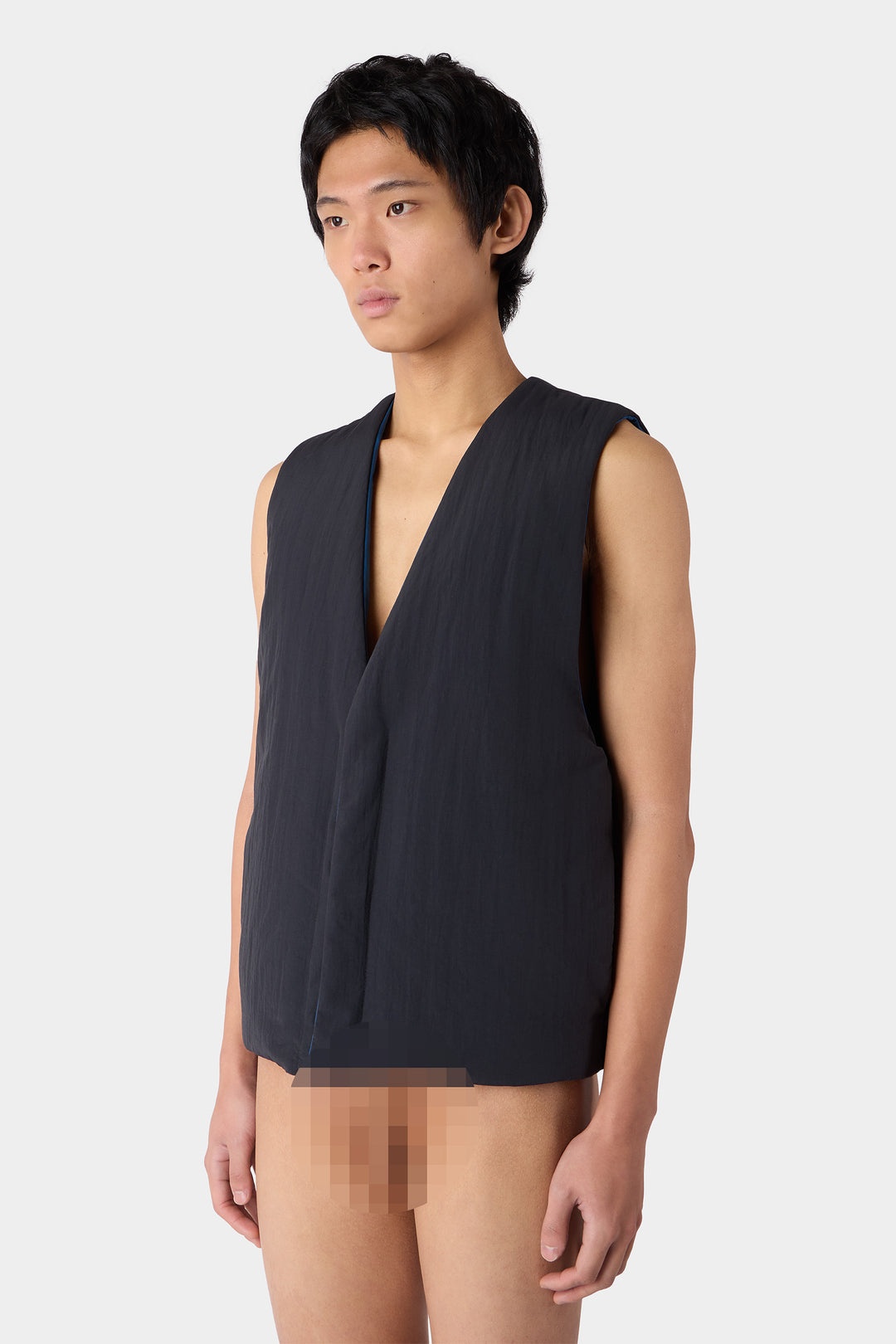 GILET / dark blue & dark grey - 4