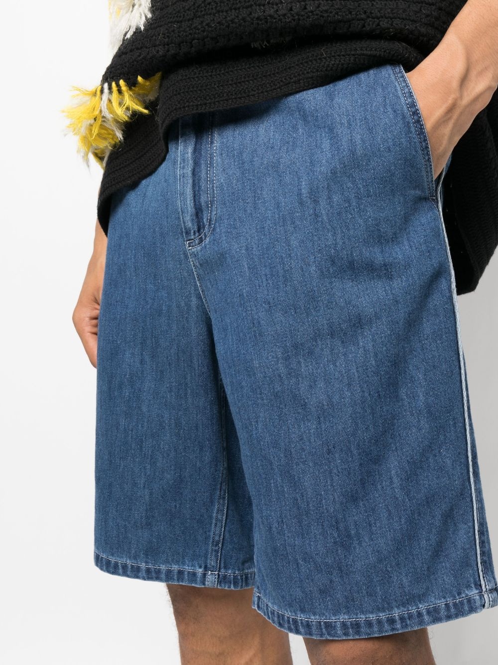 denim cotton shorts - 5