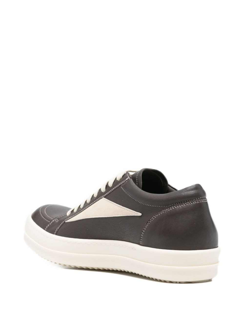 leather lace-up sneakers - 3