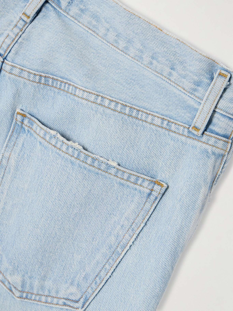 '90년대 중반 직사 청바지 빛 denim 6