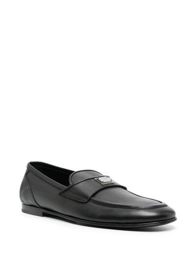 Dolce & Gabbana logo-plaque leather loafers outlook