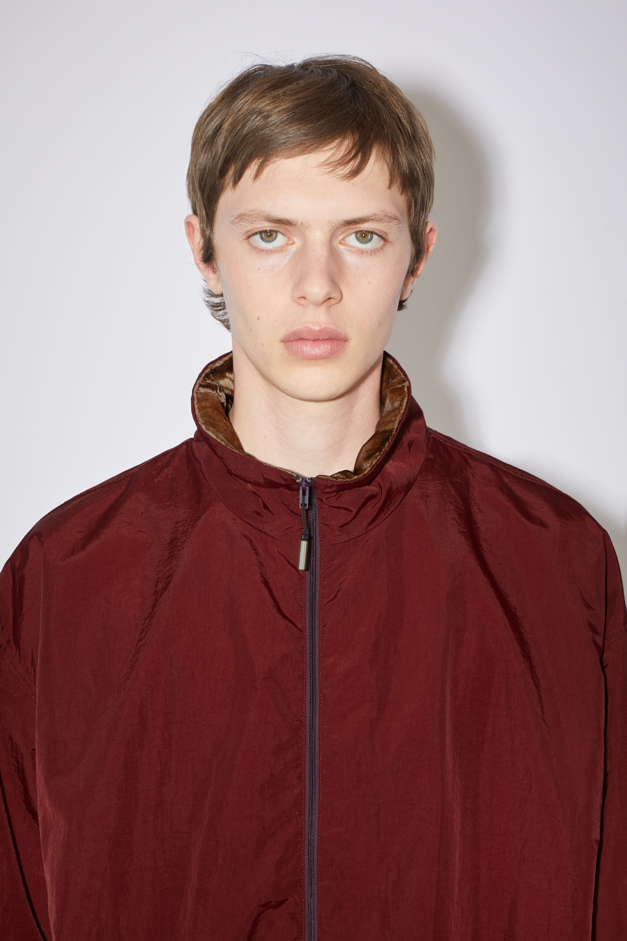 Nylon zippered jacket - Burgundy - 6