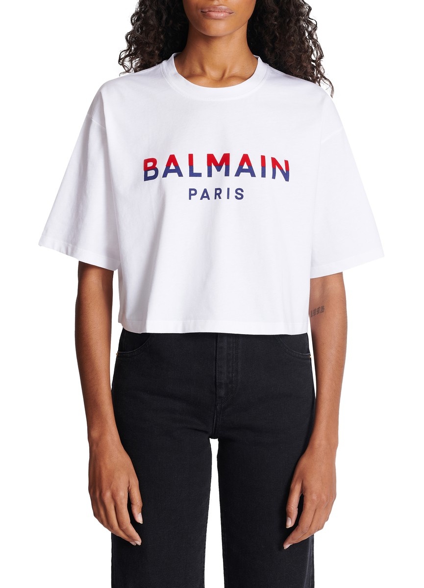 Balmain Paris flocked short t-shirt - 2