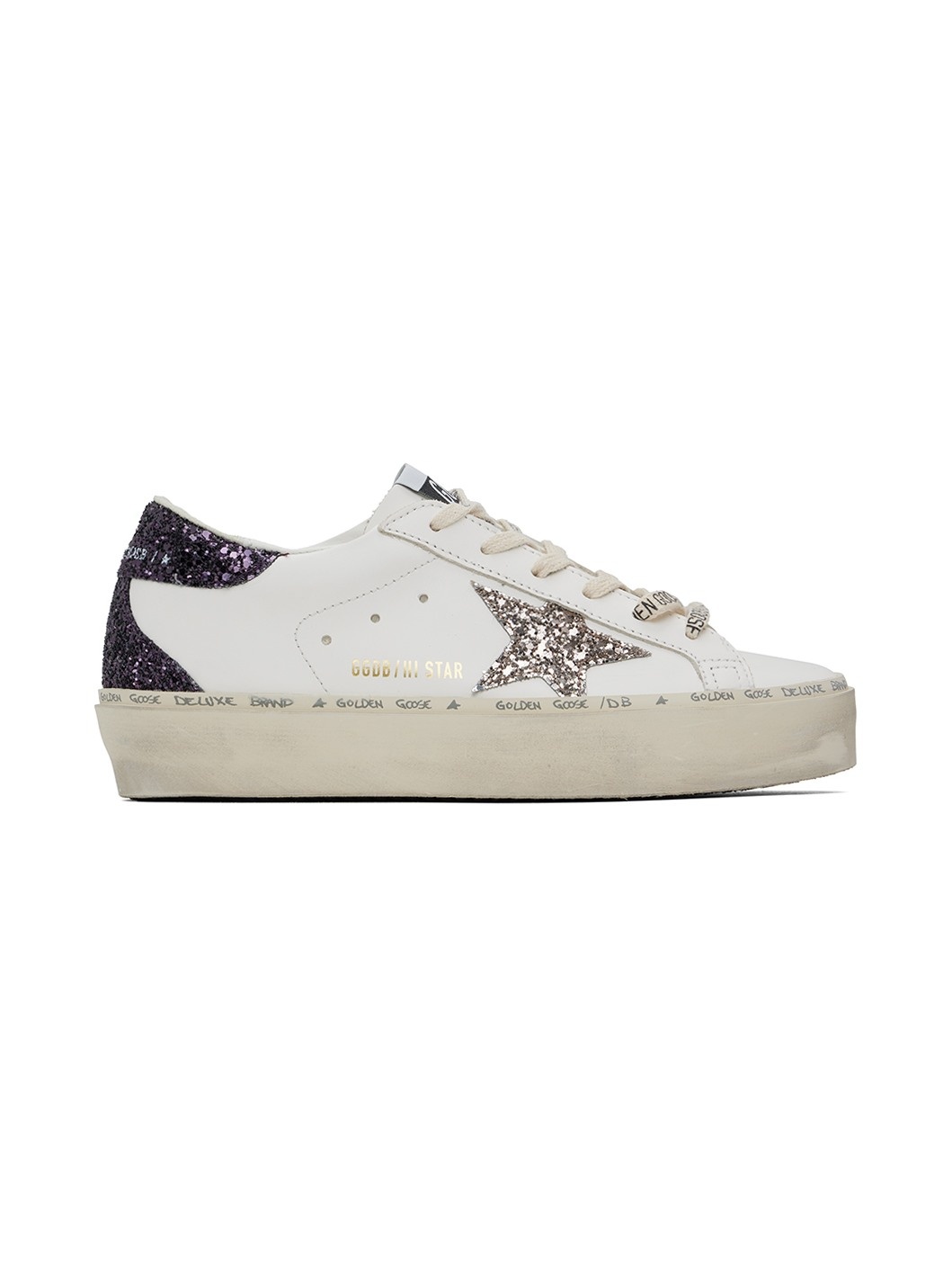 White & Purple Hi Star Classic Sneakers - 1